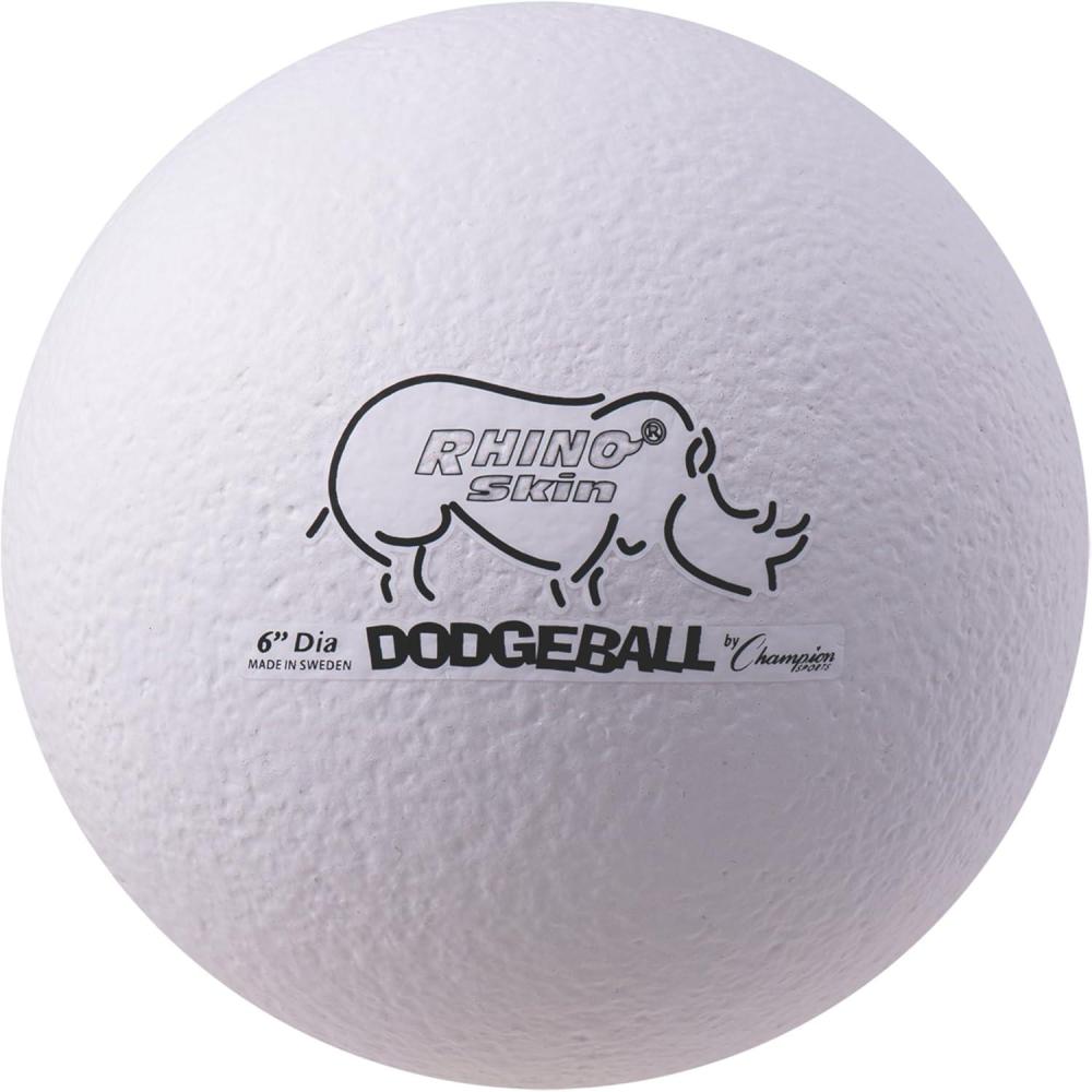 image:imageChampion Sports Rhino Skin Low Bounce Dodgeball Sets amp Singles for Playground PE Backyard amp League Games  Team Sports Equipment for Youth amp AdultsWhite