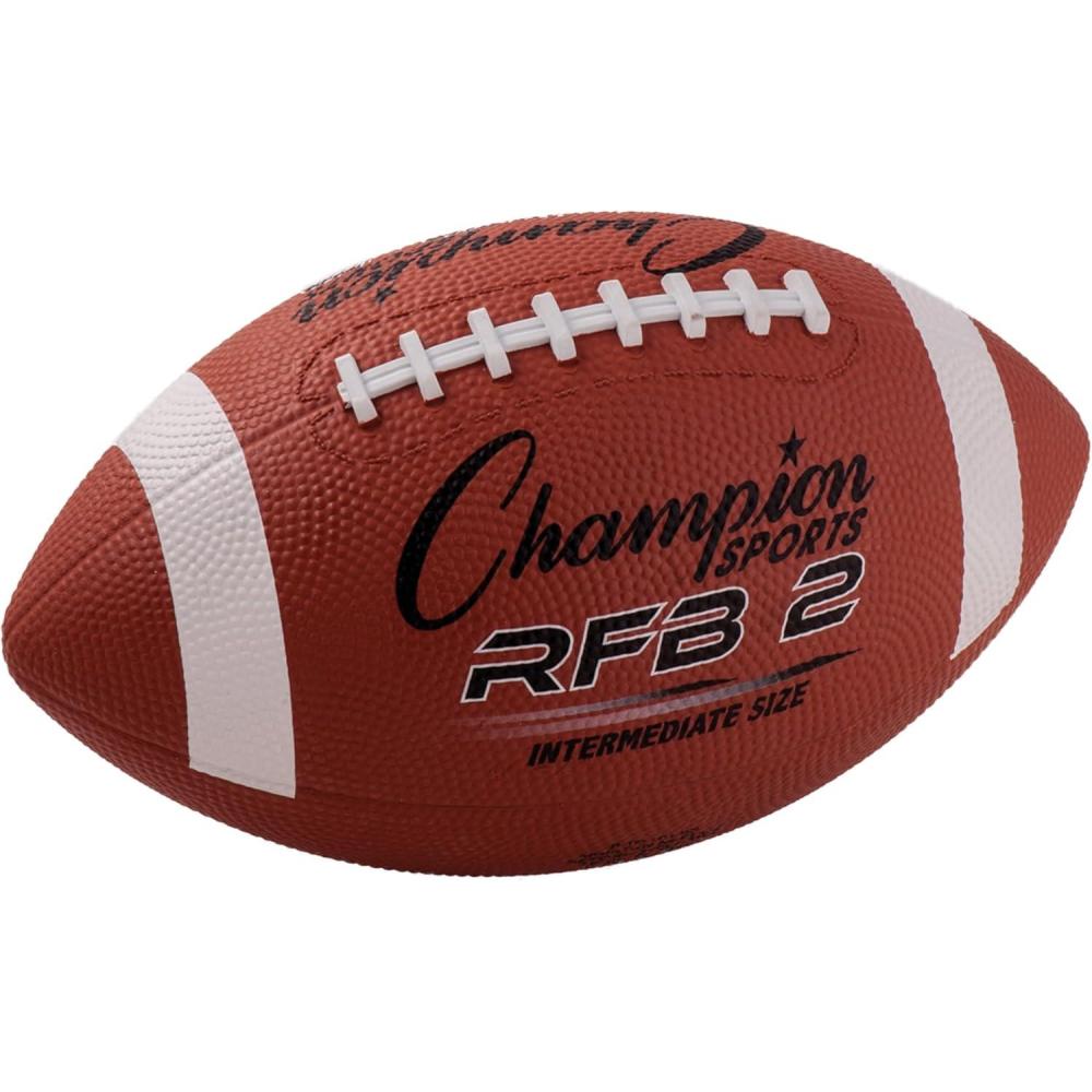 image:imageChampion Sports Rubber Football Durable AllWeather Football with Enhanced Grip Backyard Play amp Training Pee Wee to Official SizesIntermediate Size