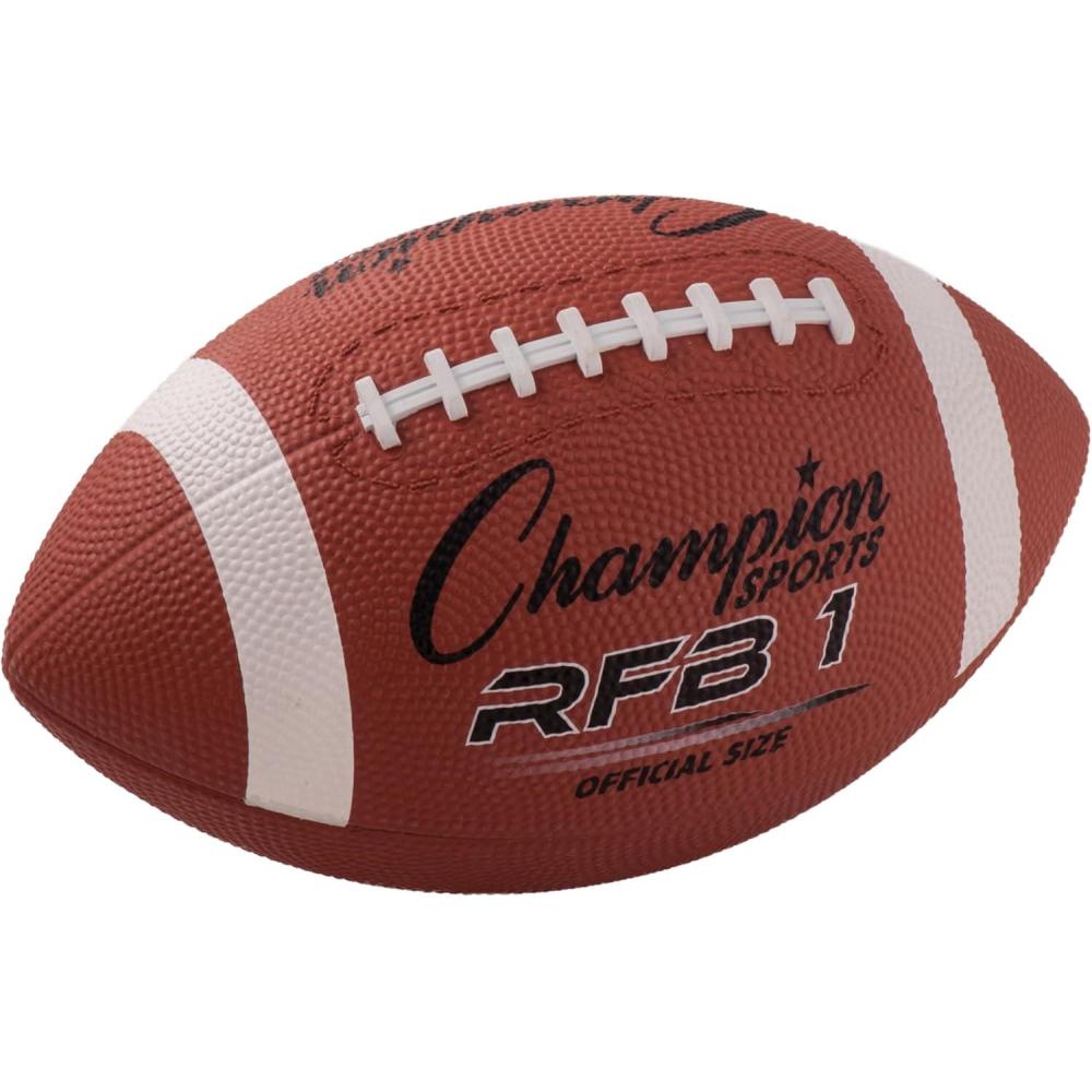image:imageChampion Sports Rubber Football Durable AllWeather Football with Enhanced Grip Backyard Play amp Training Pee Wee to Official SizesOfficial Size Ages 14