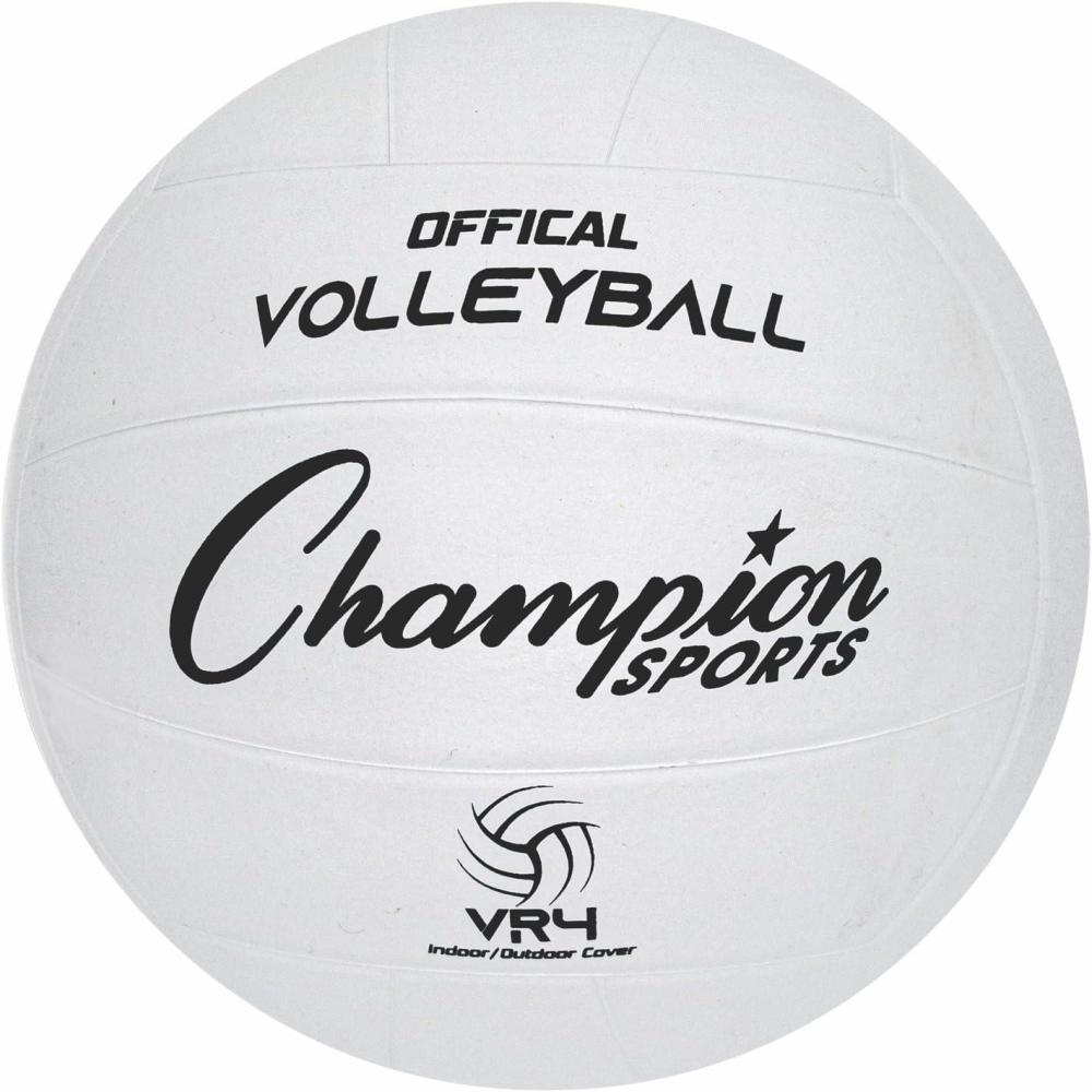 image:imageChampion Sports Rubber Volleyballs  Official Size Durable for Indoor amp Outdoor Use Premium Equipment for Beginners and Competitive Play White amp Assorted amp Colors AvailableWhite Single Ball
