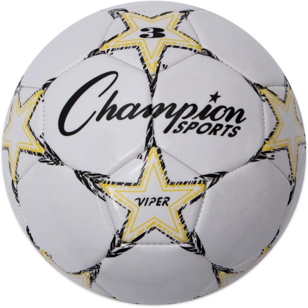 image:imageChampion Sports Viper Soccer Ball Sizes 3 4 5 Soft Touch TPU Cover Durable Butyl Bladder Youth amp Adult Training Ball for Indoor amp Outdoor Play MultiColor DesignSize 3