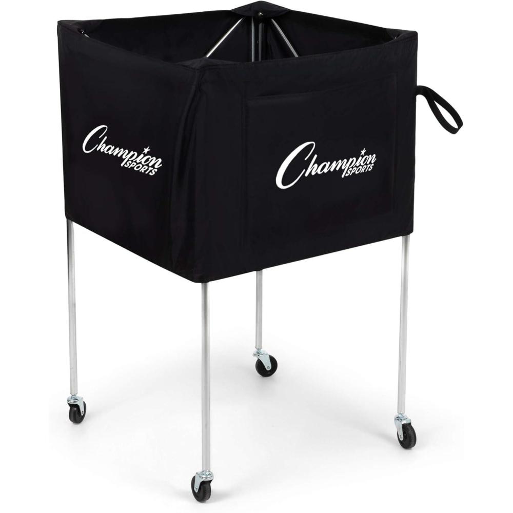 image:imageChampion Sports Volleyball Cart amp Equipment Storage Durable Aluminum Frame for High Volume Practices amp Training Sessions 24 to 40 Ball Storage SizesCollapsible Cart 30 Ball Capacity