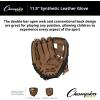 Champion Sports 10″ Physical Ed. Glove – Soft Leather Front and Nylon Mesh Back for Comfort Grip | Adjustable Strap with Velcro® Closure | Double Bar Open Web | Age: Elementary | Right-Handed Glove