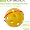 Champion Sports 12″ Hollow Plastic Softball Set – Practice Softballs – Regulation Size Balls – Fun for All Ages – Lightweight/Durable – Multiple Pack Sizes and Colors(Pack of 12 Hollow Plastic Softballs (Yellow))