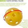 Champion Sports 12″ Hollow Plastic Softball Set – Practice Softballs – Regulation Size Balls – Fun for All Ages – Lightweight/Durable – Multiple Pack Sizes and Colors(Pack of 6 Hollow Plastic Softballs (Yellow))
