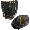 Champion Sports 14″ Physical Ed. Glove – Soft Leather Front and Nylon Mesh Back for Comfort Grip | Adjustable Strap with Velcro® Closure | Closed Web | Age: H.S.-Adult | Left-Handed Glove,Black