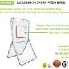 Champion Sports Arch RebounderPitchback Screen – Heavy-Duty Construction, Adjustable Angles, Pitchback Net with Strike Zone, 42″ W x 72″ H(Multisport Pitchback Screen)