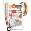 Champion Sports Ball Storage Cart, White, 62 InchL X 18.5 Inch W X 67 InchH(53″L x 19″W x 59″H)