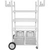 Champion Sports Ball Storage Cart, White, 62 InchL X 18.5 Inch W X 67 InchH(53″L x 19″W x 59″H)