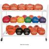 Champion Sports Ball Storage Cart, White, 62 InchL X 18.5 Inch W X 67 InchH(55″L x 19″W x 45″H)