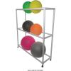 Champion Sports Ball Storage Cart, White, 62 InchL X 18.5 Inch W X 67 InchH(62″L x 18.5″W x 67″H)