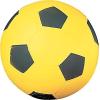 Champion Sports Coated High Density Foam Soccer Ball, Yellow, Black, 4(4)