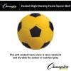 Champion Sports Coated High Density Foam Soccer Ball, Yellow, Black, 4(4 (Pack of 12))