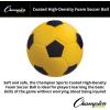 Champion Sports Coated High Density Foam Soccer Ball, Yellow, Black, 4(4 (Pack of 12))