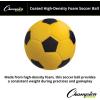 Champion Sports Coated High Density Foam Soccer Ball, Yellow, Black, 4(4 (Pack of 12))