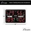 Champion Sports Electronic Scoreboard, Multi-Sport Tabletop Indoor, 24″ L x 16″ H x 10″ D, Black, (Model: T90)
