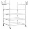 Champion Sports Equipment Cart White(Equipment Cart (61″L x 19″W x 62″H))