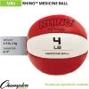 Champion Sports Exercise Medicine Balls, Leather with No-Slip Grip – Weight Training, Stability, Plyometrics, Cross Training, Core Strength – Multiple Weights(Red (4-5 lbs))