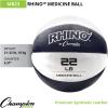 Champion Sports Exercise Medicine Balls, Leather with No-Slip Grip – Weight Training, Stability, Plyometrics, Cross Training, Core Strength – Multiple Weights(Black (21-22 lbs))