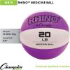 Champion Sports Exercise Medicine Balls, Leather with No-Slip Grip – Weight Training, Stability, Plyometrics, Cross Training, Core Strength – Multiple Weights(Purple (19-20 lbs))