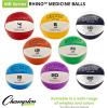 Champion Sports Exercise Medicine Balls, Leather with No-Slip Grip – Weight Training, Stability, Plyometrics, Cross Training, Core Strength – Multiple Weights(Orange (11-12 lbs))