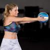 Champion Sports Exercise Medicine Balls, Leather with No-Slip Grip – Weight Training, Stability, Plyometrics, Cross Training, Core Strength – Multiple Weights(Teal (17-18 lbs))