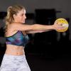 Champion Sports Exercise Medicine Balls, Leather with No-Slip Grip – Weight Training, Stability, Plyometrics, Cross Training, Core Strength – Multiple Weights(Yellow (6-7 lbs))