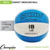Champion Sports Exercise Medicine Balls, Leather with No-Slip Grip – Weight Training, Stability, Plyometrics, Cross Training, Core Strength – Multiple Weights(Teal (17-18 lbs))