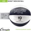 Champion Sports Exercise Medicine Balls, Leather with No-Slip Grip – Weight Training, Stability, Plyometrics, Cross Training, Core Strength – Multiple Weights(Navy (9-10 lbs))