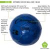 Champion Sports Extreme Series Soccer Ball – Sizes 3, 4, 5, Soft Touch, All Weather, High Air Retention, Youth & Adult League Balls for Training, Games, Outdoor & Indoor Play, Multiple Colors(Blue)
