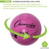 Champion Sports Extreme Series Soccer Ball – Sizes 3, 4, 5, Soft Touch, All Weather, High Air Retention, Youth & Adult League Balls for Training, Games, Outdoor & Indoor Play, Multiple Colors(Pink)