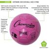 Champion Sports Extreme Series Soccer Ball – Sizes 3, 4, 5, Soft Touch, All Weather, High Air Retention, Youth & Adult League Balls for Training, Games, Outdoor & Indoor Play, Multiple Colors(Pink)
