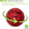 Champion Sports Extreme Series Soccer Ball – Sizes 3, 4, 5, Soft Touch, All Weather, High Air Retention, Youth & Adult League Balls for Training, Games, Outdoor & Indoor Play, Multiple Colors(Red)