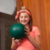 Champion Sports Foam Bowling Ball: 5 lb Rhino Skin Soft Balls for Training & Kids Games, Green