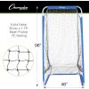 Champion Sports Football Kicking Screen – Powder Coated Steel – Extra Deep Pocket – White/Blue