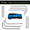 Champion Sports Football Kicking Screen – Powder Coated Steel – Extra Deep Pocket – White/Blue
