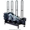 Champion Sports Heavy Duty Four Stack Shoulder Pad Rack with Swivel Casters
