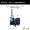 Champion Sports Heavy Duty Steel Two Stack Football Shoulder Pad Rack with Swivel Casters
