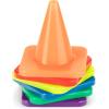 Champion Sports High Visibility Vinyl Cones – Durable Field Markers for Drills, Sports, Schools, Indoor Gyms & Outdoor Training(Assorted Colors)