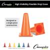 Champion Sports High Visibility Vinyl Cones – Durable Field Markers for Drills, Sports, Schools, Indoor Gyms & Outdoor Training(Purple)