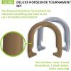 Champion Sports Horseshoe Set: Traditional Outdoor Lawn Game includes Four Professional Solid Steel Horseshoes with Solid Steel Stakes & Carrying Storage Case(Tournament Set)