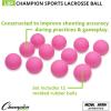 Champion Sports Lacrosse Balls – Official Size & Weight, NCAA & NFHS Approved, SEI Certified – Pro, College & Youth Game & Practice Use – Multi-Color, Packs of 3, 6 & 12(Pink)