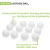 Champion Sports Lacrosse Balls – Official Size & Weight, NCAA & NFHS Approved, SEI Certified – Pro, College & Youth Game & Practice Use – Multi-Color, Packs of 3, 6 & 12(White)