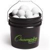 Champion Sports Lacrosse Balls Bucket – 36 Count NCAA & NFHS Certified Regulation Training & Game Balls – Yellow(White)