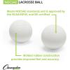 Champion Sports Lacrosse Balls Bucket – 36 Count NCAA & NFHS Certified Regulation Training & Game Balls – Yellow(White)
