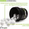 Champion Sports Lacrosse Balls Bucket – 36 Count NCAA & NFHS Certified Regulation Training & Game Balls – Yellow(White)