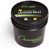 Champion Sports Lacrosse Balls Bucket – 36 Count NCAA & NFHS Certified Regulation Training & Game Balls – Yellow(White)