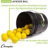 Champion Sports Lacrosse Balls Bucket – 36 Count NCAA & NFHS Certified Regulation Training & Game Balls – Yellow(Yellow)