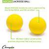 Champion Sports Lacrosse Balls Bucket – 36 Count NCAA & NFHS Certified Regulation Training & Game Balls – Yellow(Yellow)