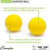 Champion Sports Lacrosse Balls & Rhino Skin Foam Balls – Official Size Balls for Games, Practice & Training, NCAA, NFHS & SEI Certified, Multiple Colors, Packs & Styles Available(Yellow)